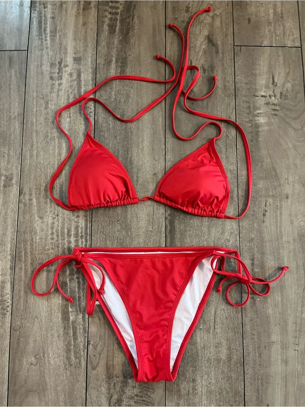 Red Triangle String Bikini Set - Picture 1 of 1